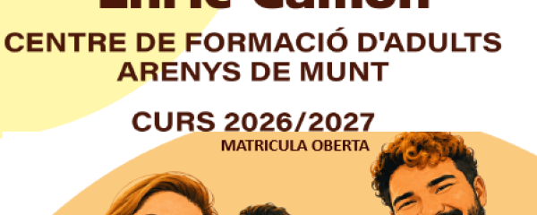 CFA Enric Camón. Imatge del tríptic del curs 2026-2027